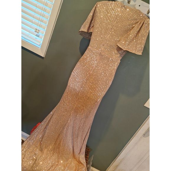 faeriesty medium champagne gold sequin dress - Picture 3 of 3